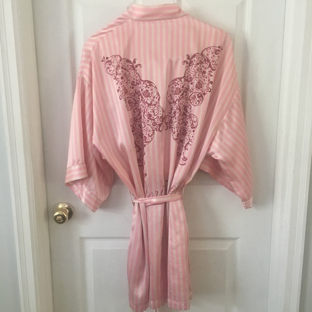 Victoria’s secret pink silk bath robe